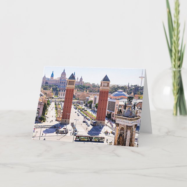 Bild från Barcelona, Spanien cityscape Kort (Framsida)