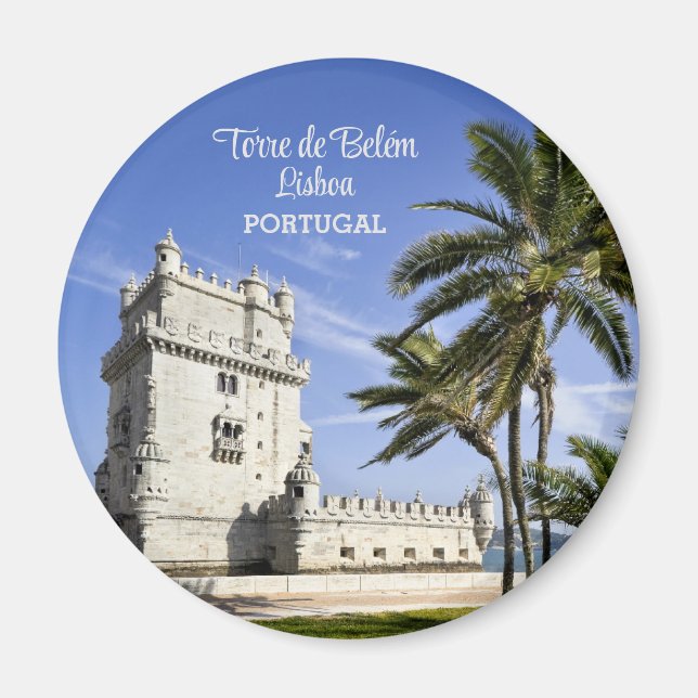Bild från Belém Torn, Lissabon, Portugal Magnet (Framsidan)