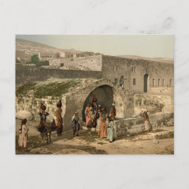 Bild från färgaden av Marys lov i Nazareth Vykort