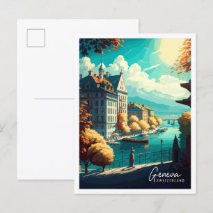 Bild från Genève Schweiz vintage resor Vykort