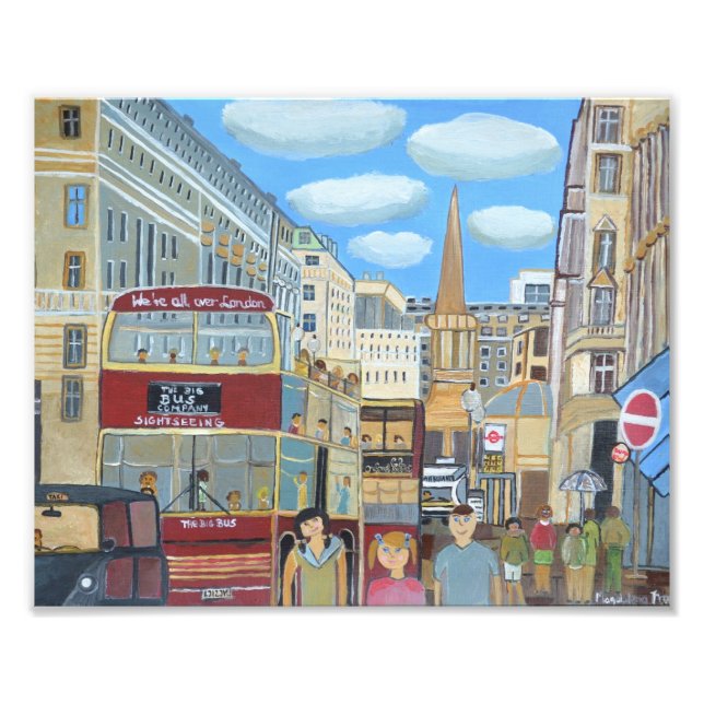 Bild från Oxford Street London Fototryck (Framsidan)