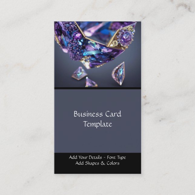 Bild i Amethyst & Gemstone Jewelry Visitkort (Framsida)