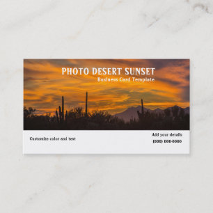 Bild i Desert Sunset Affärskort Visitkort