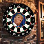Bild i Donald Trump Darttavla<br><div class="desc">Bild i Donald Trump Dart Board. Med ord Bad,  Bra på det i svart text. Du kan ändra texten om du vill.</div>