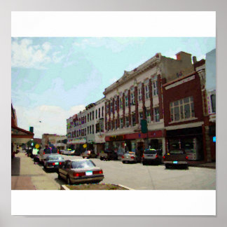 Bild i Downtown Leavenworth, KS, Canvas Poster