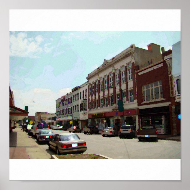 Bild i Downtown Leavenworth, KS, Canvas Poster (Framsidan)