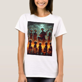 bild i en zombiefamilj med gitarr t shirt