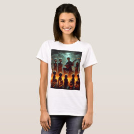 bild i en zombiefamilj med gitarr t shirt