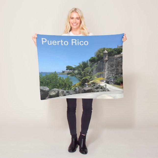 Bild i Gamla San Juan i Puerto Rico Fleecefilt (På plats)