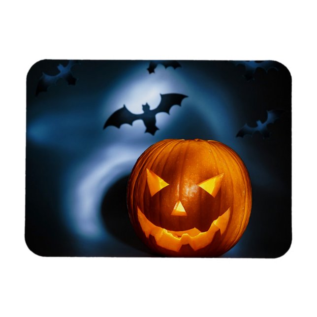 Bild i Halloween Helgdag-bakgrunden, bärgad Magnet (Horisontell)