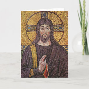 Bild i Jesus Mosaic-Religiösans blankokort Helgkort