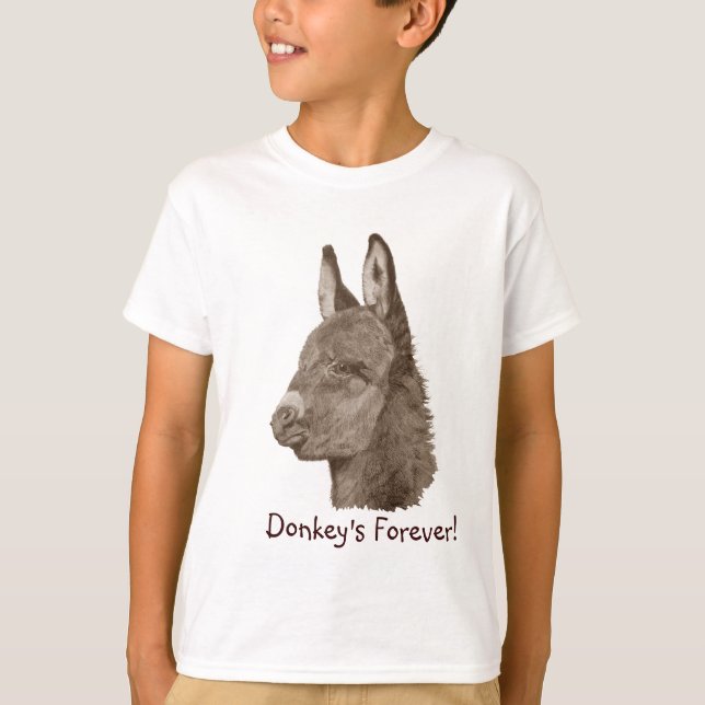 bild i mycket söt åsna för barn t shirt (Framsida)
