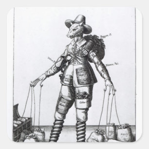 Bild i Pattenty', c.1641-50 Fyrkantigt Klistermärke