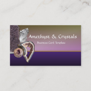 Bild i Raw Amethyst & Quartz Crystals Visitkort