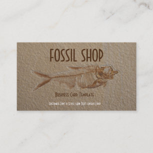Bild i Sandstone Fish Fossil Visitkort