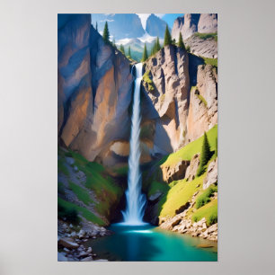 Bild - liggande bergsområden - vattenfallets natur poster