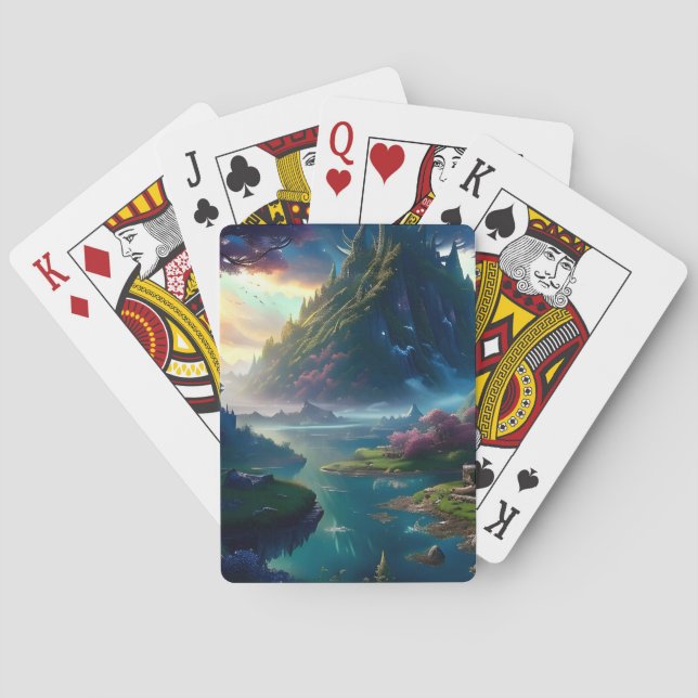 Bild liggande fyra casinokort (Baksidan)