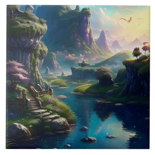 Bild - liggande tre kakelplatta (Framsidan)