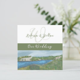 Bild - målad inbjudan till seaside Wedding