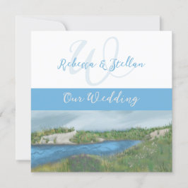 Bild - målad inbjudan till seaside Wedding