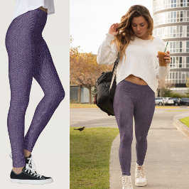 Bild med blå tweed Struktur Leggings