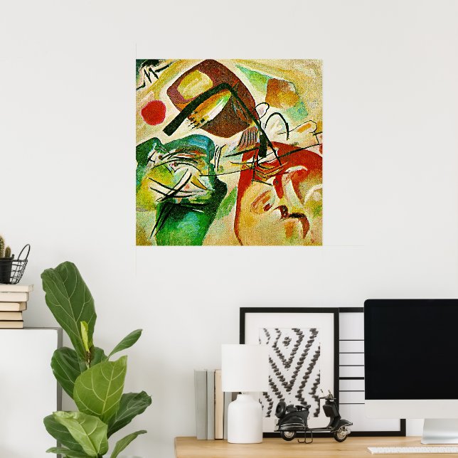 Bild med en svart båge poster (Hemmakontoret)