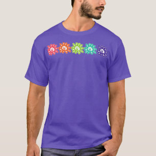 Bild med fem Daisy Flowers Smiley face T Shirt