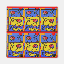 Bild med fiskmodern konst magnet