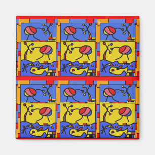 Bild med fiskmodern konst magnet