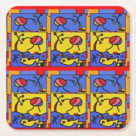 Bild med fiskmodern konst underlägg papper kvadrat