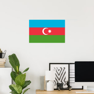 Bild med Flagga av Azerbajdzjan Poster