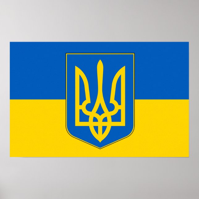 Bild med Flagga av Ukraina Poster (Framsidan)