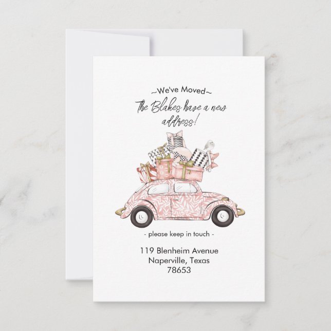 Bild med inbjudan till Vi har flyttat Boxes (Framsida)