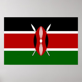 Bild med Kenyas Flagga Poster