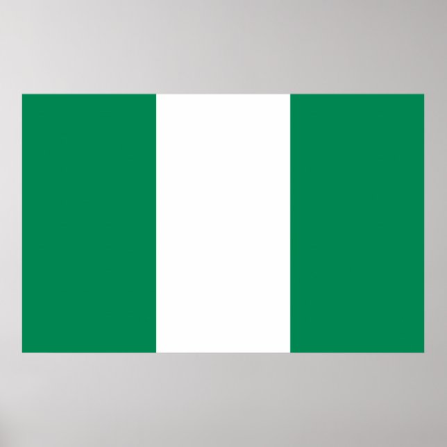 Bild med Nigerias Flagga Poster (Framsidan)