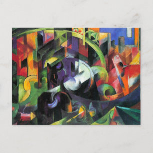 Bild med nötkreatur av Franz Marc, Vintage Art Vykort