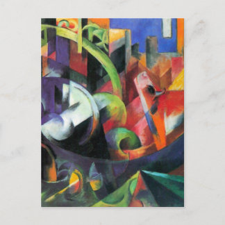 Bild med nötkreatur av Franz Marc, Vintage Art Vykort