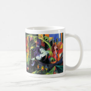 Bild med nötkreatur av Franz Marc, Vintage konst Kaffemugg