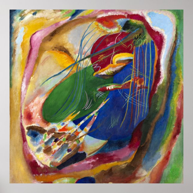 Bild med tre fläckar, nr 196 av Kandinsky Poster (Framsidan)