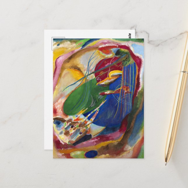 Bild med tre fläckar, nr 196 av Kandinsky Vykort (Fram/Back In Situ)