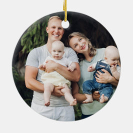 Bild och anpassningsbar av personlig, blått Hanukk Julgransprydnad Keramik