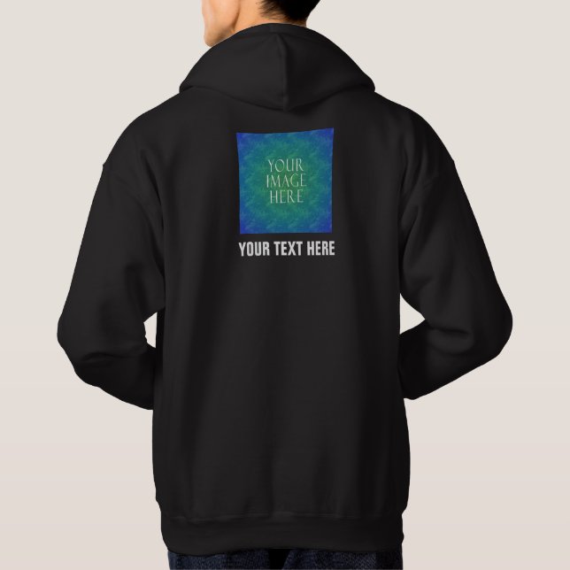 Bild och text bakåt hoodie (Baksida)
