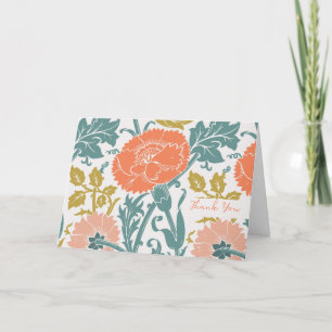 Bild- och Vintage-blommor Tack Kort