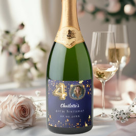 Bild på 40-årsdagen av marinblå guld-stjärnor