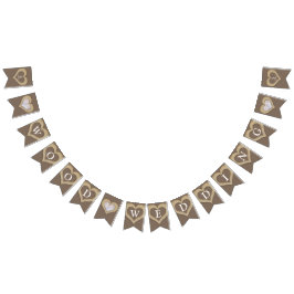 Bild på 5:e bröllop-årsdagen av personligen vimplar