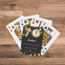 Bild på 70-årsdagen av svarta guld-stjärnor casinokort