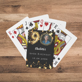 Bild på 90:e svarta guld-stjärnor casinokort