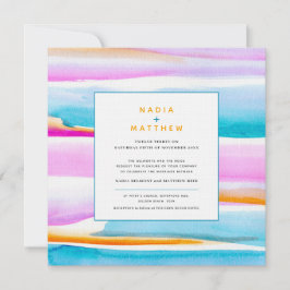 Bild på abstraktens färgade tropiska tidslinje brö inbjudningar