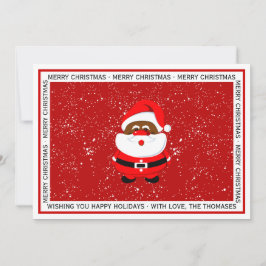 Bild på afrikansk Jultomten Julkort