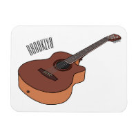 Bild på akustisk gitarr-tecknad